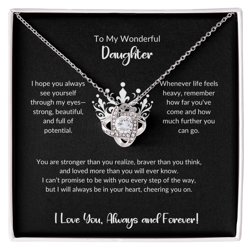 To My Daughter – Love Knot Necklace 💖