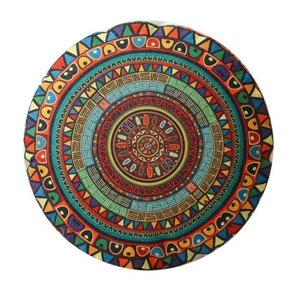 Round florel print yoga meditation cushion