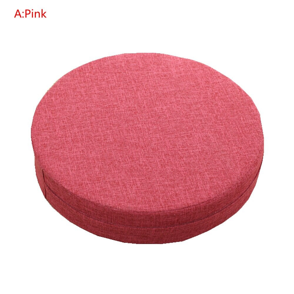 Round Linen Seat Cushion