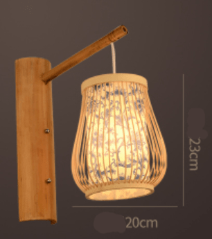 Bamboo Weaving New Chinese Style Bamboo Art Wall Lamp Modern