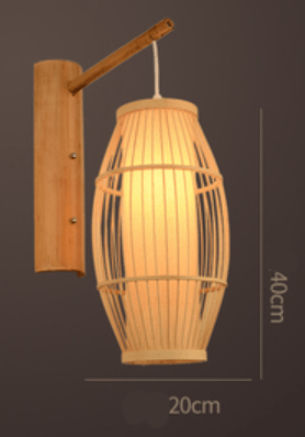 Bamboo Weaving New Chinese Style Bamboo Art Wall Lamp Modern