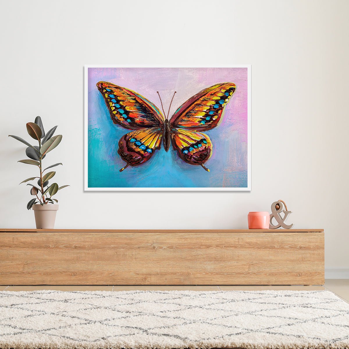 Butterfly Abstract Art Stretched Canvas