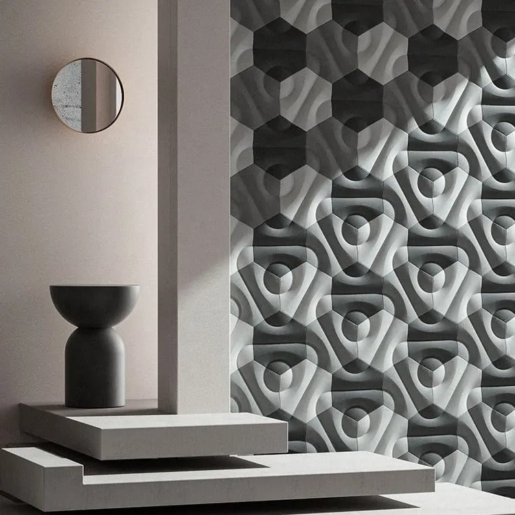 Cosmic Hexad 3D Concrete Wall Panel