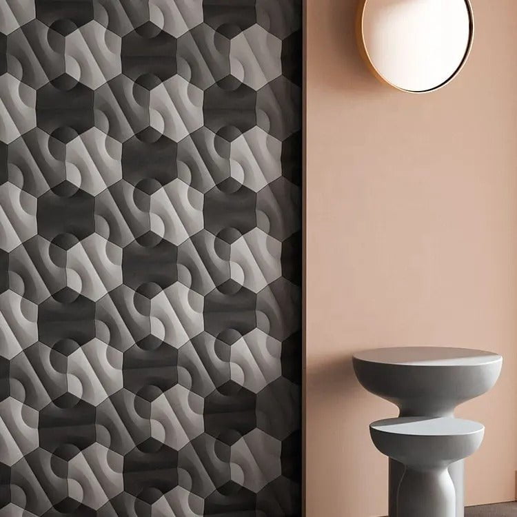 Cosmic Hexad 3D Concrete Wall Panel