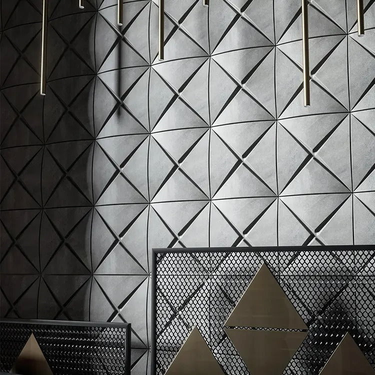 Geometric Diamond 3D Concrete Wall Panel