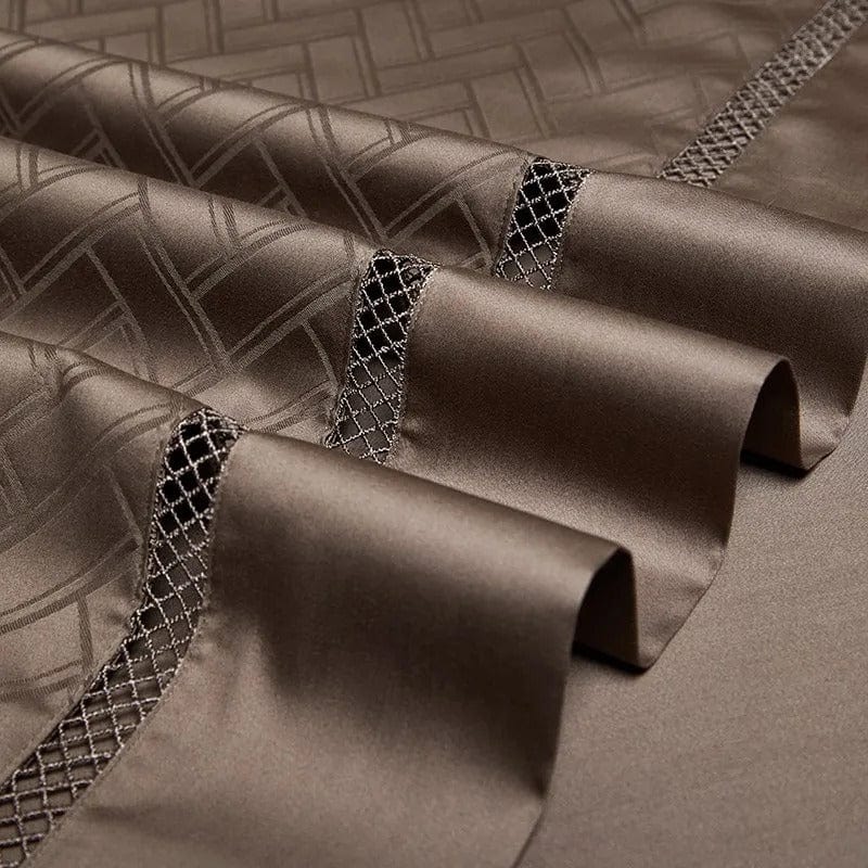 Elegance Brown Duvet Cover Set (Egyptian Cotton)