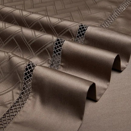 Elegance Brown Duvet Cover Set (Egyptian Cotton)