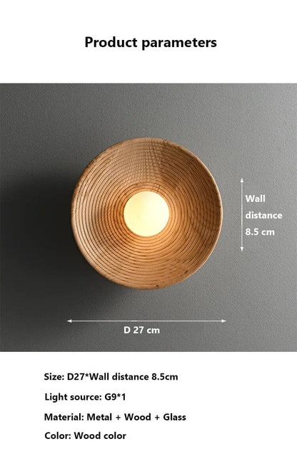 Retro WoodRound Light