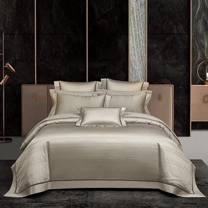 Elegance Champagne Duvet Cover Set (Egyptian Cotton)