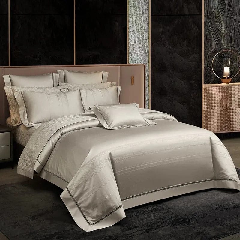 Elegance Champagne Duvet Cover Set (Egyptian Cotton)