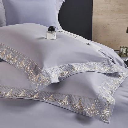 Luxxe Grey Duvet Cover Set (Egyptian Cotton)