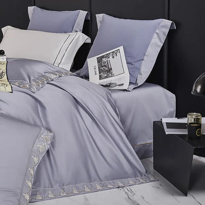 Luxxe Grey Duvet Cover Set (Egyptian Cotton)