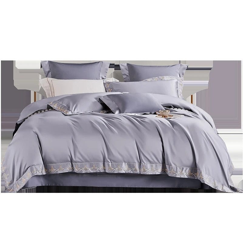 Luxxe Grey Duvet Cover Set (Egyptian Cotton)