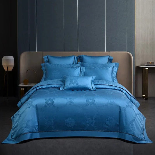 Elegance Blue Duvet Cover Set (Egyptian Cotton)