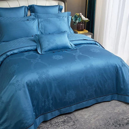 Elegance Blue Duvet Cover Set (Egyptian Cotton)