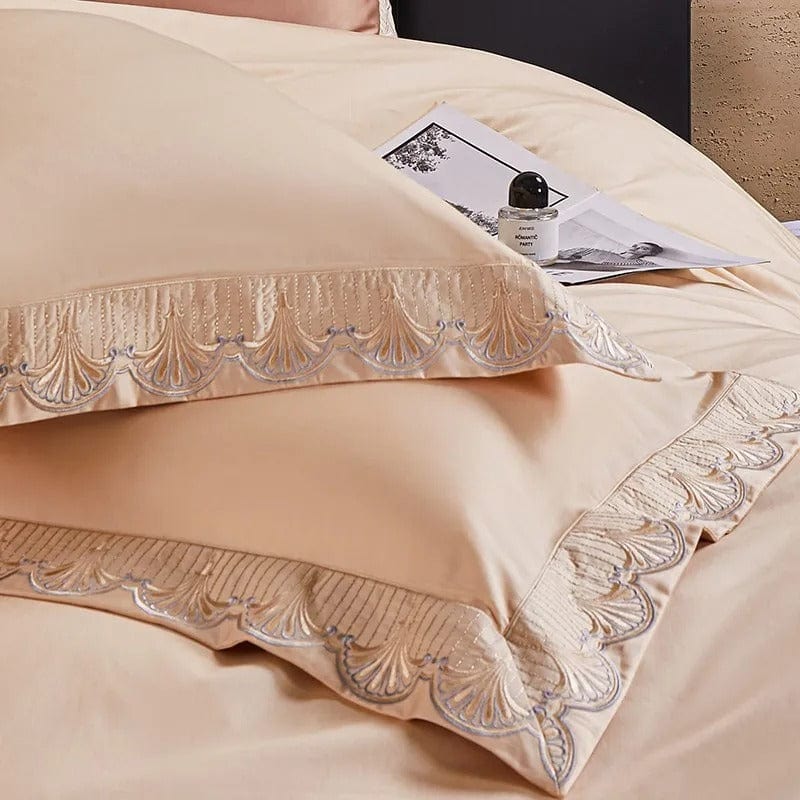 Luxxe Peach Duvet Cover Set (Egyptian Cotton)