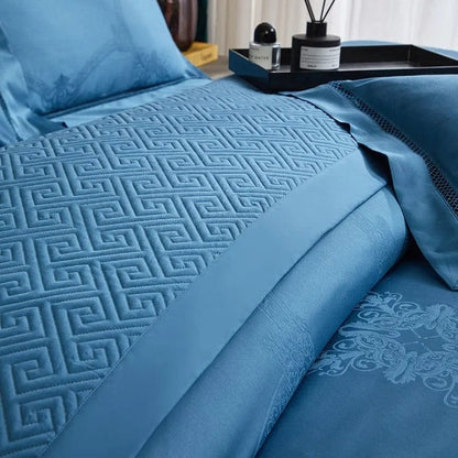 Elegance Blue Duvet Cover Set (Egyptian Cotton)