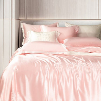 Premium Pink Mulberry Silk Bedding Set