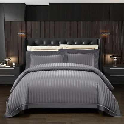 Prestige Grey Duvet Cover Set (Egyptian Cotton)