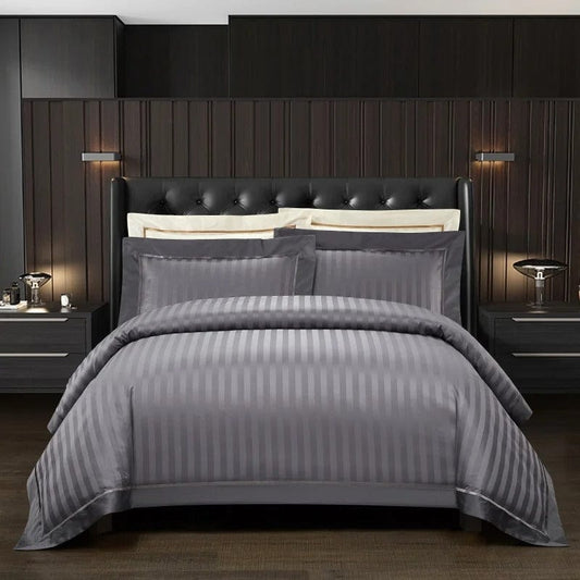 Prestige Grey Duvet Cover Set (Egyptian Cotton)