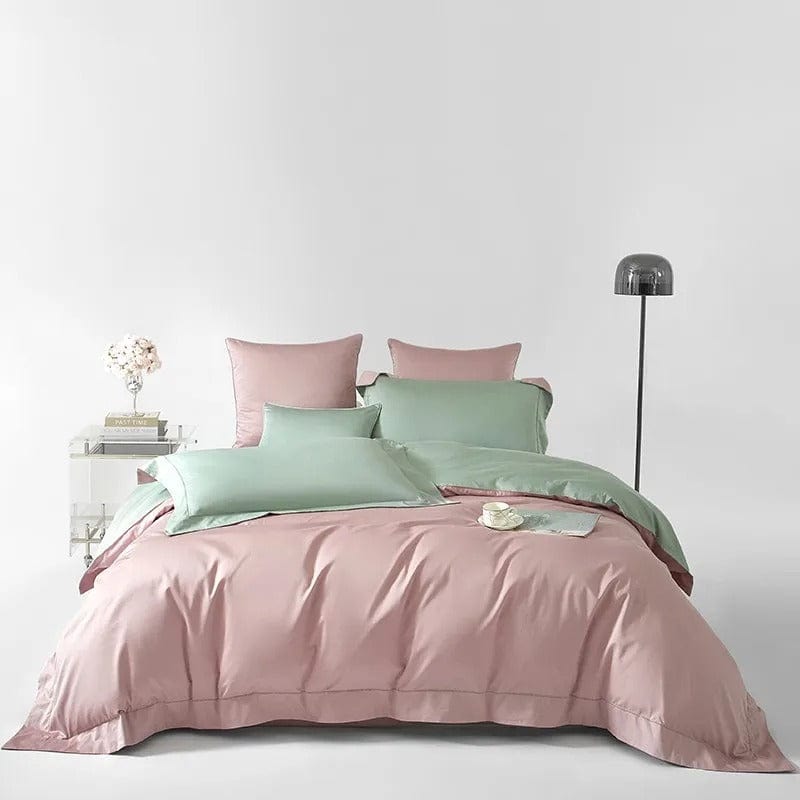 Dream Sage Blush Duvet Cover Set (Egyptian Cotton)