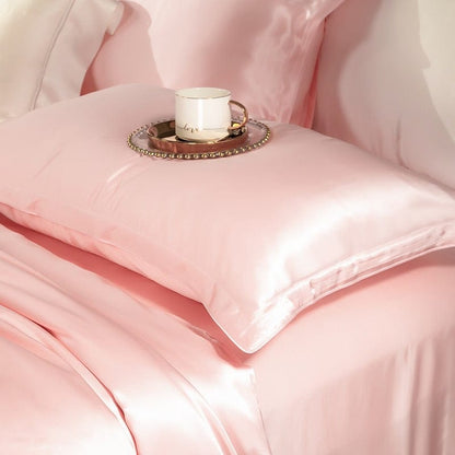 Premium Pink Mulberry Silk Bedding Set