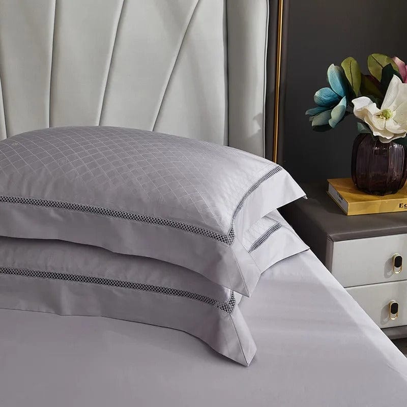 Elegance Silver Duvet Cover Set (Egyptian Cotton)