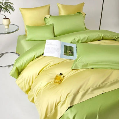 Dream Yellow Green Duvet Cover Set (Egyptian Cotton)