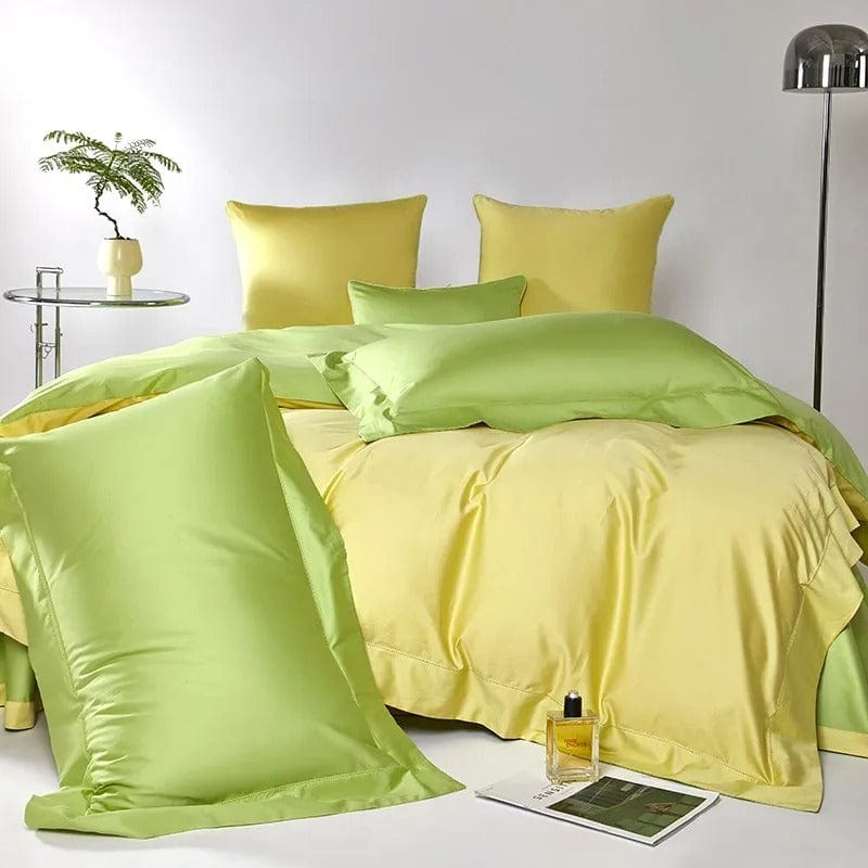 Dream Yellow Green Duvet Cover Set (Egyptian Cotton)