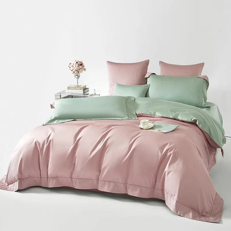 Dream Sage Blush Duvet Cover Set (Egyptian Cotton)