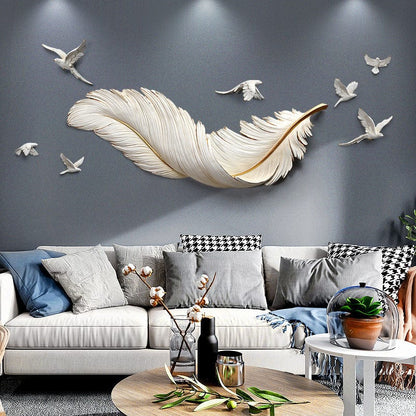 Feather Birds Wall Art Deco