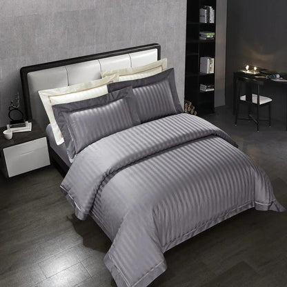 Prestige Grey Duvet Cover Set (Egyptian Cotton)