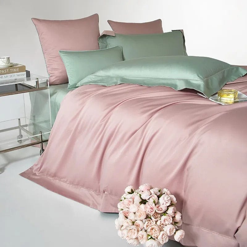 Dream Sage Blush Duvet Cover Set (Egyptian Cotton)