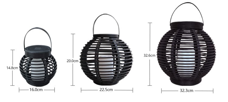 Rattan Teardrop Outdoor Light (Solar)