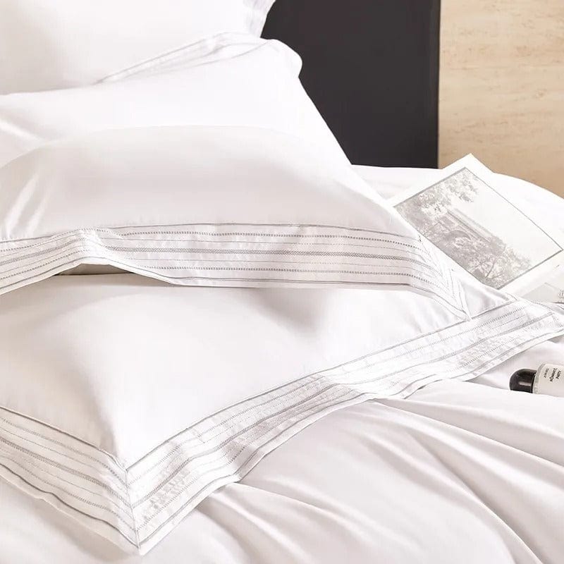 Luxxe White Duvet Cover Set (Egyptian Cotton)