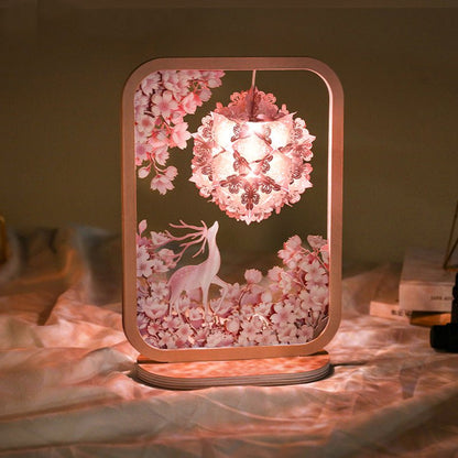 DIY 3D Light And Shadow Paper Carving Lamp Creativity