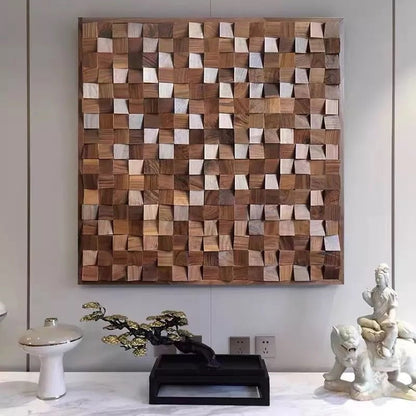 Elemental Wood Mosaic Wall Panel