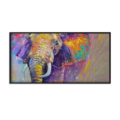 Elephant Abstract Art Stretched Canvas