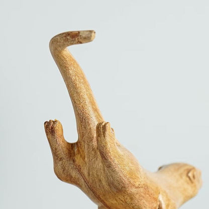 Wooden Otter Sculpture