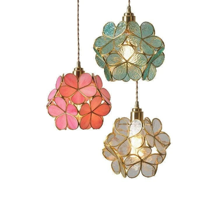 Flora Round Glass Pendant Light