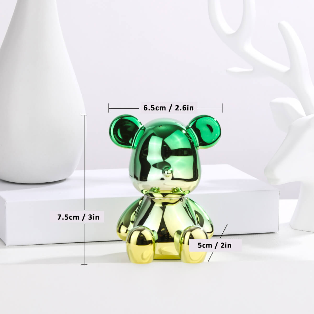 Gradient Mini Art Bear Figurine