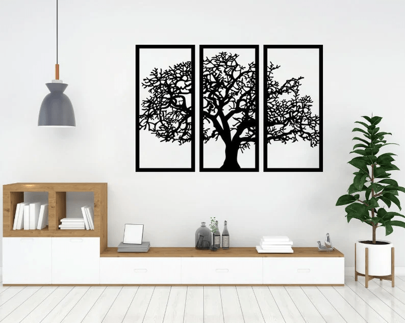 Tree of Life Metal Wall Art (3 Pieces)