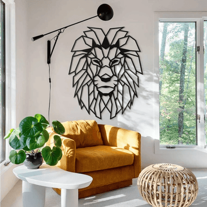 Lion Head Metal Wall Art