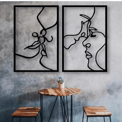 Kissing You Metal Wall Art