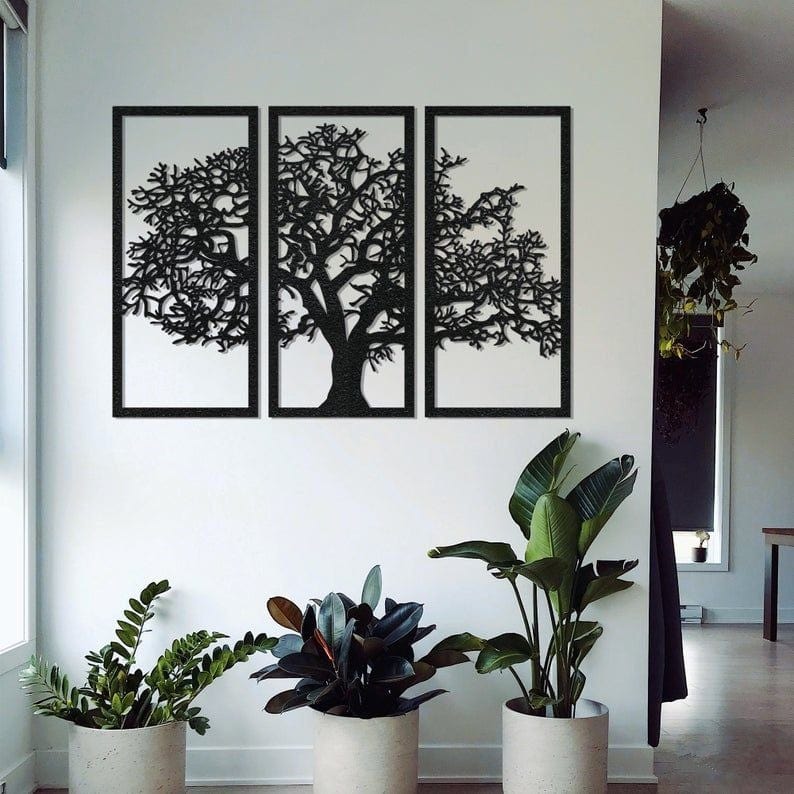 Tree of Life Metal Wall Art (3 Pieces)