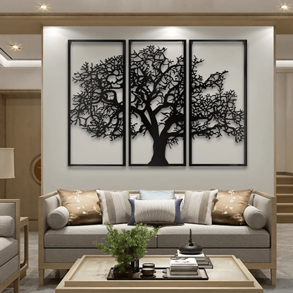 Tree of Life Metal Wall Art (3 Pieces)