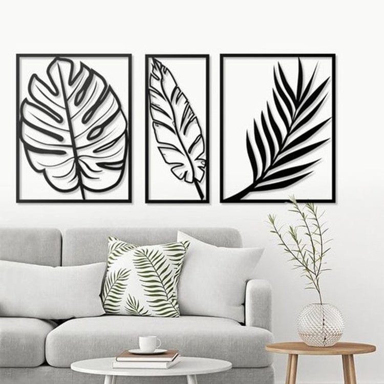 Leaf Metal Wall Art (3 Pieces)