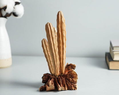 Wooden Cactus Sculpture