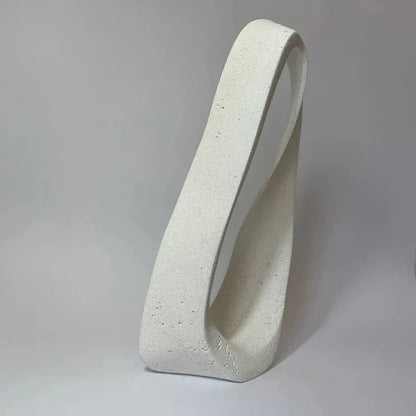 Mobius White Abstract Stone Sculpture