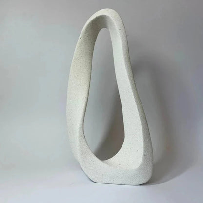 Mobius White Abstract Stone Sculpture